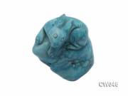 Stylish 45x42mm Blue Rabbit-shaped Turquoise Craftwork
