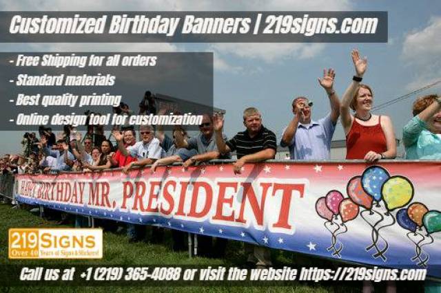 Best Customized Birthday Banners 219signs Com Crown Point