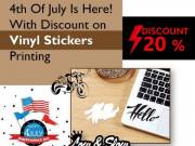 At Last! 4th Of July Is Here! With 20% Discount On Vinyl Stickers Printing