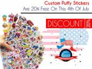 One, Two, Three, Custom Puffy Stickers Are 20% Free On This 4th Of July